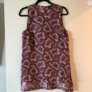 Theory Silk Paisley Top